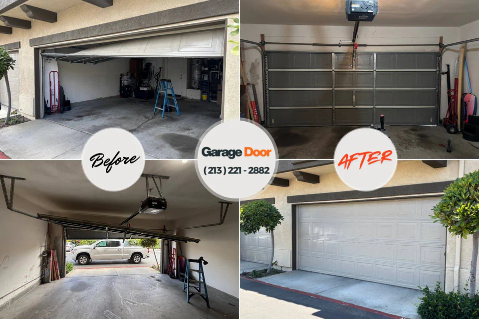 Before and after: garage door opener repair Morgan's Point Resort, TX
